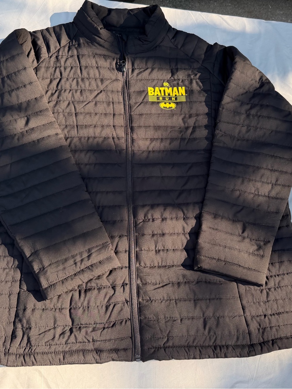 Men's Black Batman Run Quilted Puffer Jacket